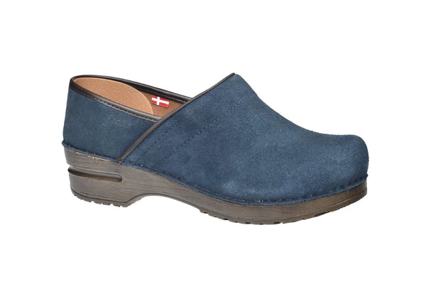 Navy suede deals clogs