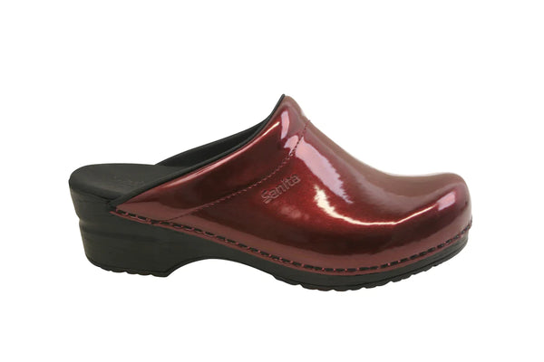 Sonja Patent Open Heel Clogs - 450447